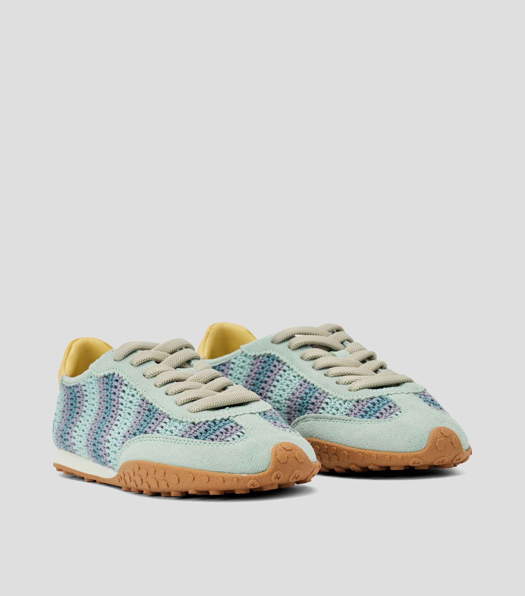 Tenis casuales Bridge Woven en textil y piel Mujer